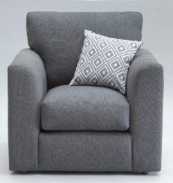 HOME Cora Fabric Chair - Charcoal